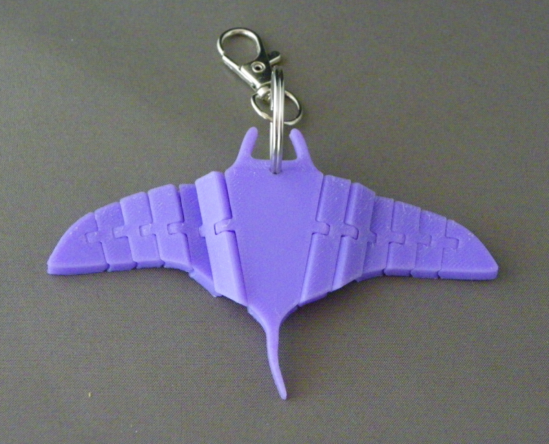 (image for) 3D Prints - Manta Sleutelhanger 1 - Paars (Purple)