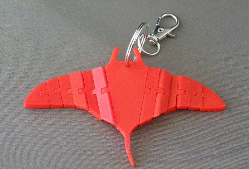 (image for) 3D Prints - Manta Sleutelhanger 1 - Rood (Red)