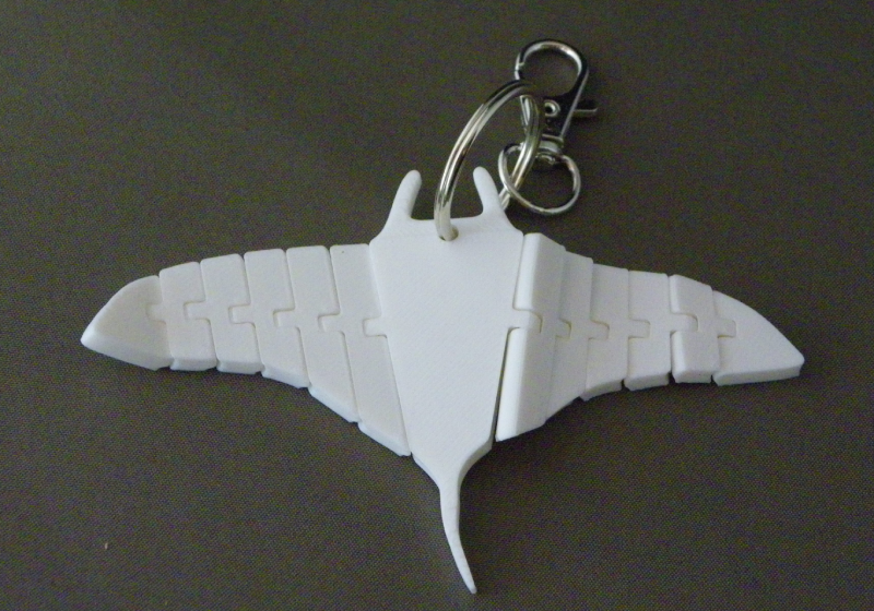 (image for) 3D Prints - Manta Sleutelhanger 1 - Wit (White)