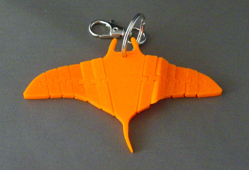 (image for) 3D Prints - Manta Sleutelhanger 1 - Zonnig Oranje (Sunny Orange)