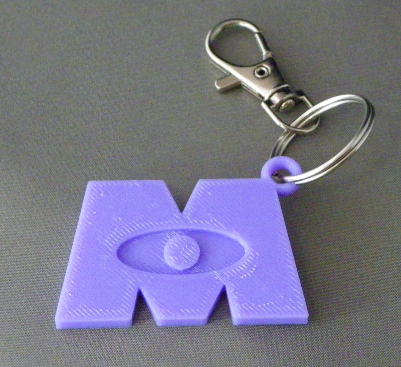 (image for) 3D Prints - Monster Inc Sleutelhanger 1 - Paars (Purple)