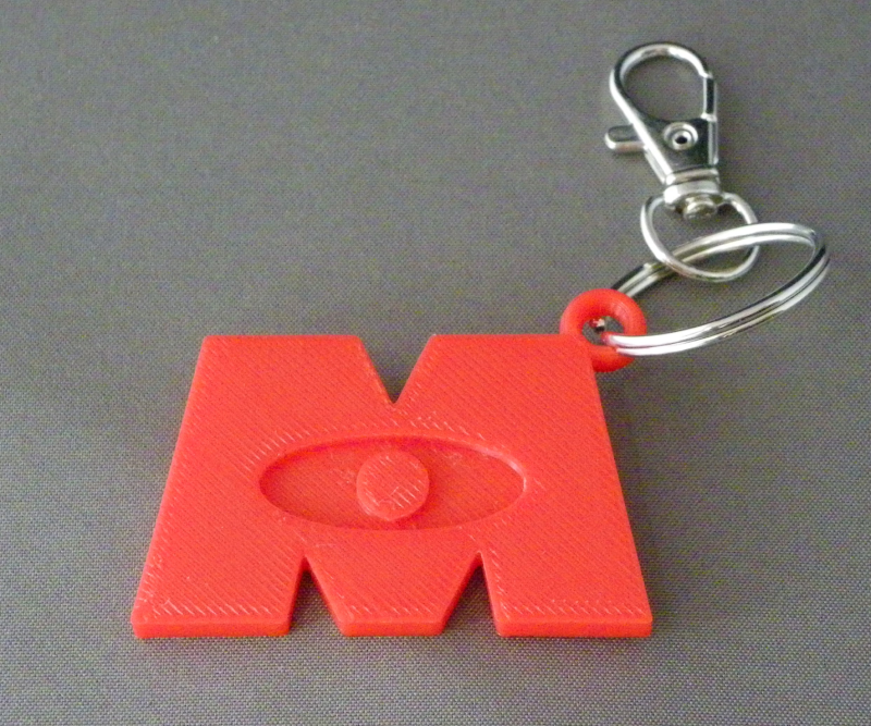 (image for) 3D Prints - Monster Inc Sleutelhanger 1 - Rood (Red)