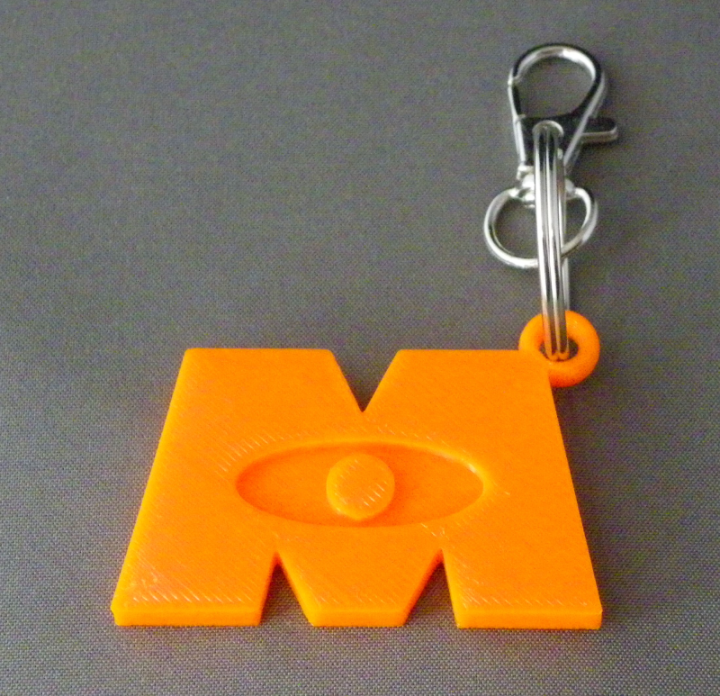 (image for) 3D Prints - Monster Inc Sleutelhanger 1 - Zonnig Oranje (Sunny Orange)