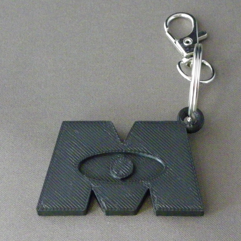 (image for) 3D Prints - Monster Inc Sleutelhanger 1 - Zwart (Black)