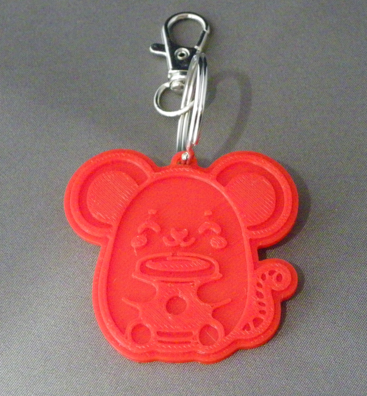(image for) 3D Prints - Muis Sleutelhanger 1 - Rood (Red)