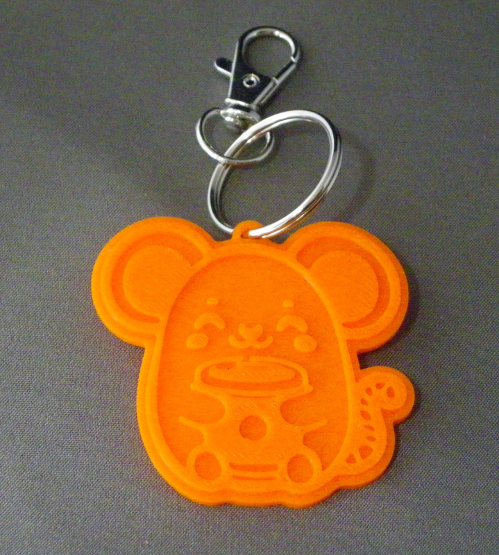 (image for) 3D Prints - Muis Sleutelhanger 1 - Zonnig Oranje (Sunny Orange)
