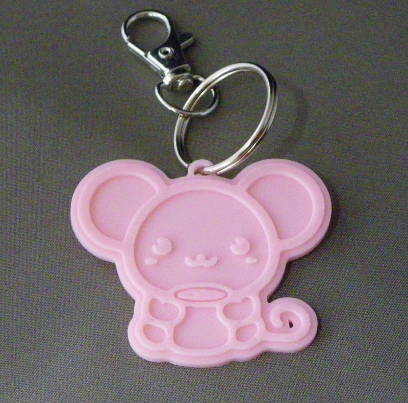 (image for) 3D Prints - Muis Sleutelhanger 2 - Kersenroze (Sakura Pink)