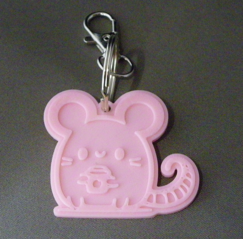 (image for) 3D Prints - Muis Sleutelhanger 3 - Kersenroze (Sakura Pink)