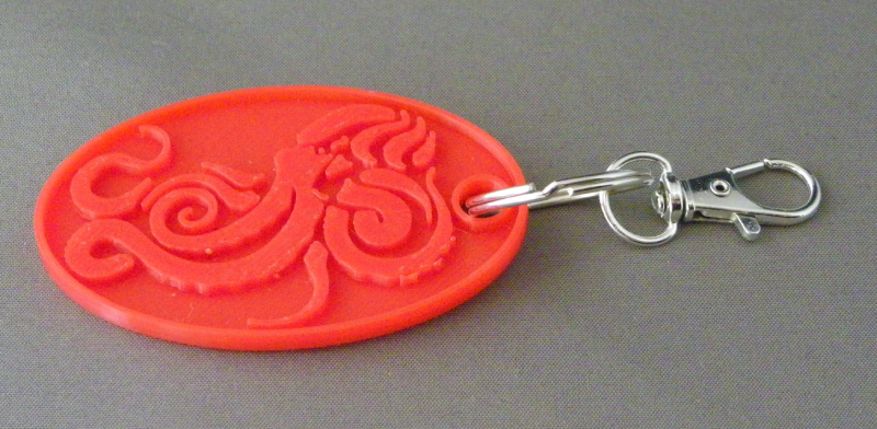 (image for) 3D Prints - Octopus Sleutelhanger 3 - Rood (Red)
