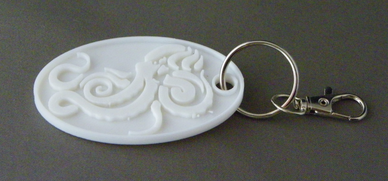 (image for) 3D Prints - Octopus Sleutelhanger 3 - Wit (White)