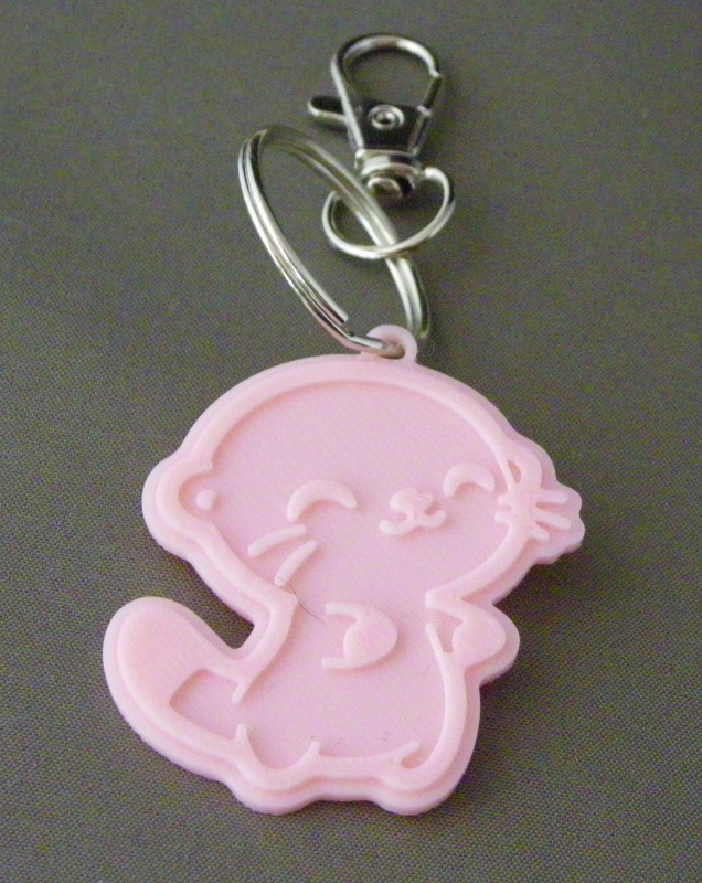 (image for) 3D Prints - Otter Sleutelhanger 1 - Kersenroze (Sakura Pink)