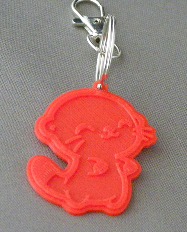 (image for) 3D Prints - Otter Sleutelhanger 1 - Rood (Red)