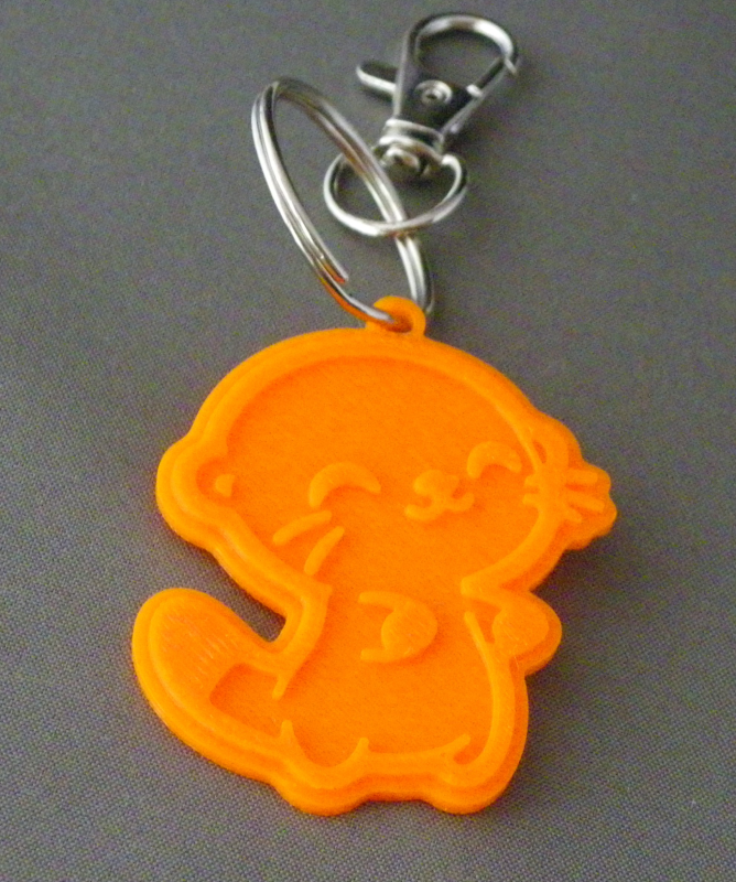 (image for) 3D Prints - Otter Sleutelhanger 1 - Zonnig Oranje (Sunny Orange)