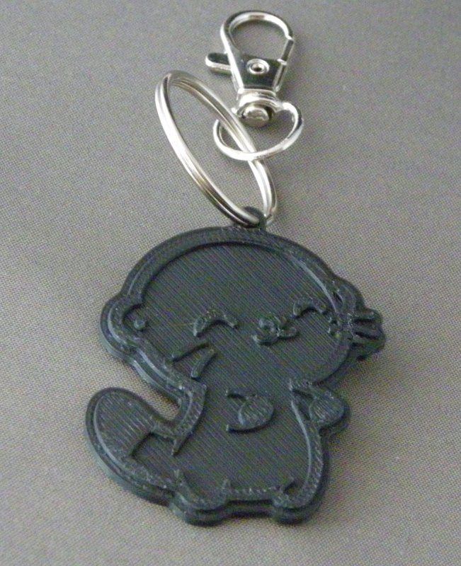 (image for) 3D Prints - Otter Sleutelhanger 1 - Zwart (Black)