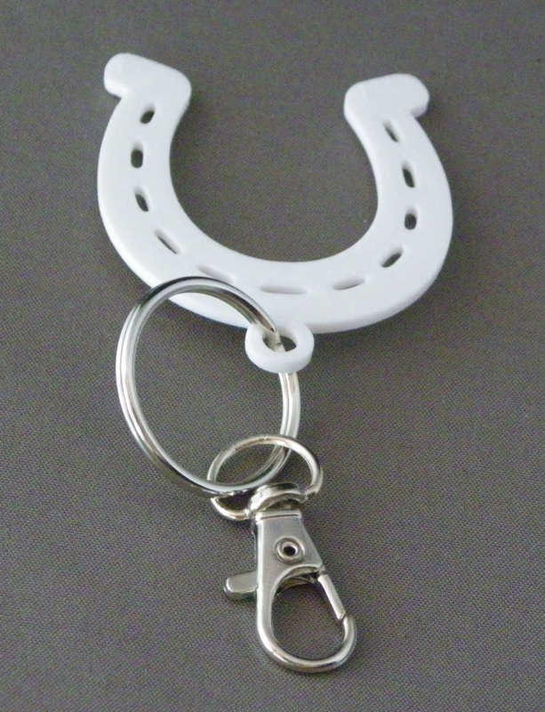 (image for) 3D Prints - Paard Sleutelhanger 2 - Wit (White)