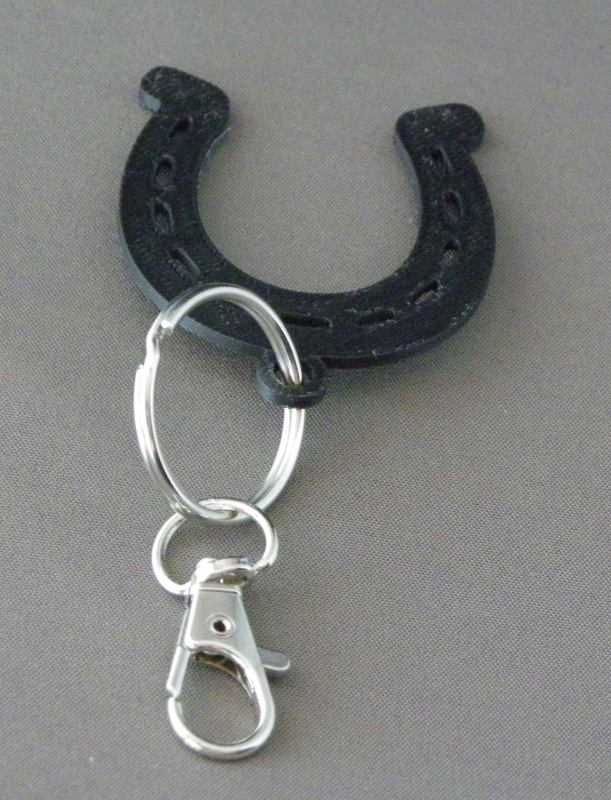 (image for) 3D Prints - Paard Sleutelhanger 2 - Zwart (Black)