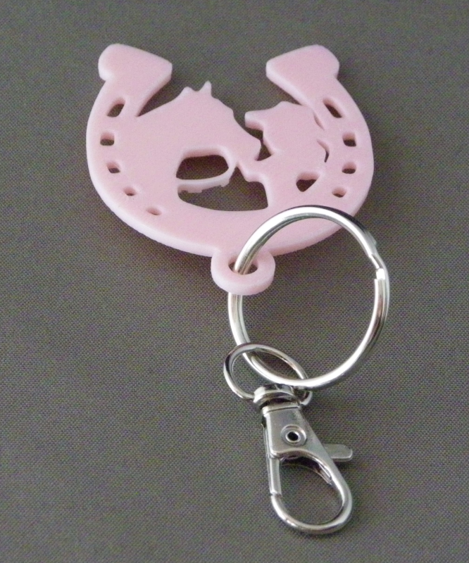 (image for) 3D Prints - Paard Sleutelhanger 3 - Kersenroze (Sakura Pink)