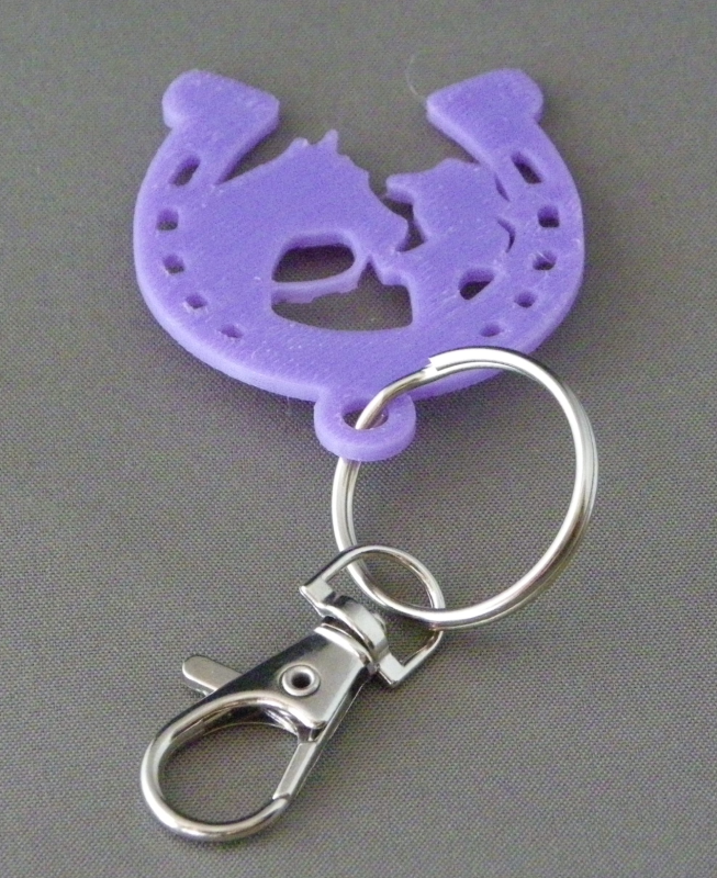 (image for) 3D Prints - Paard Sleutelhanger 3 - Paars (Purple)