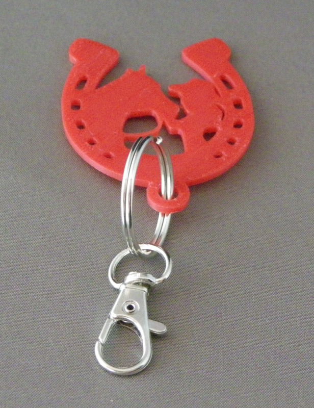 (image for) 3D Prints - Paard Sleutelhanger 3 - Rood (Red)