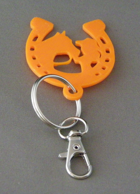 (image for) 3D Prints - Paard Sleutelhanger 3 - Zonnig Oranje (Sunny Orange)