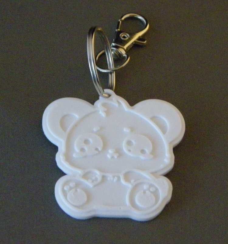 (image for) 3D Prints - Panda Sleutelhanger 1 - Wit (White)