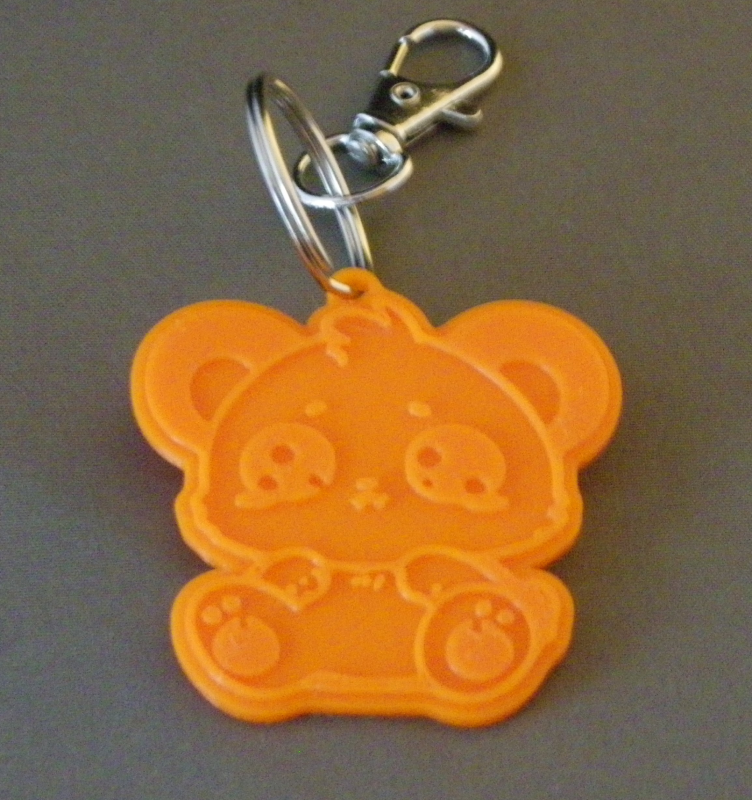 (image for) 3D Prints - Panda Sleutelhanger 1 - Zonnig Oranje (Sunny Orange)
