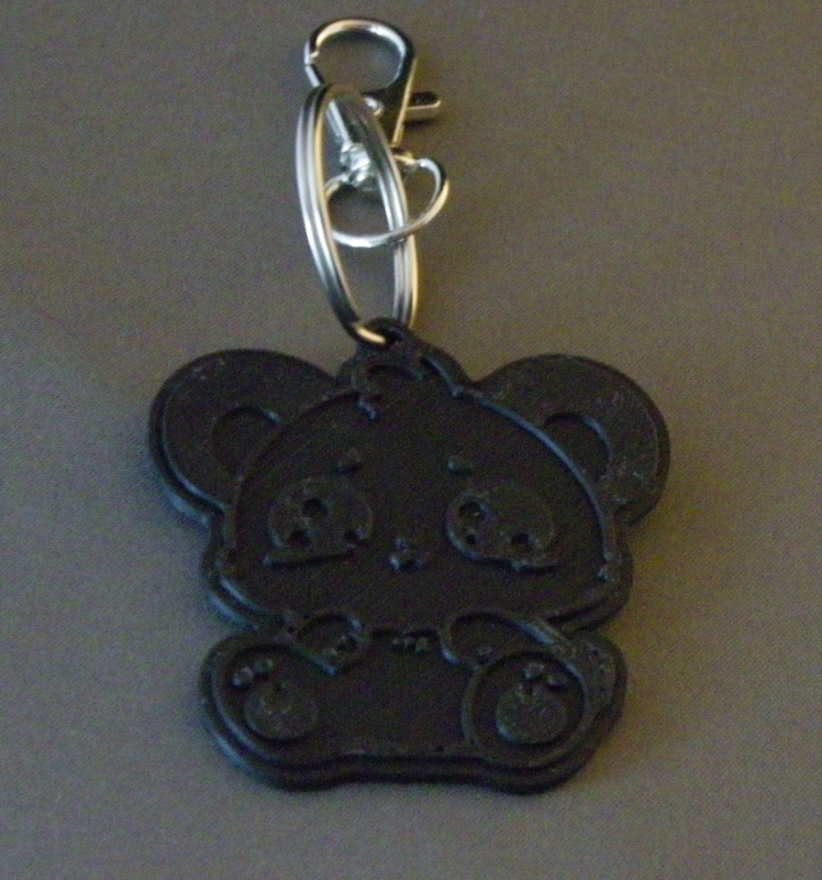(image for) 3D Prints - Panda Sleutelhanger 1 - Zwart (Black)