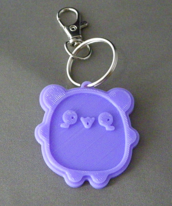 (image for) 3D Prints - Panda Sleutelhanger 2 - Paars (Purple)