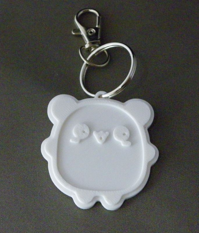 (image for) 3D Prints - Panda Sleutelhanger 2 - Wit (White)