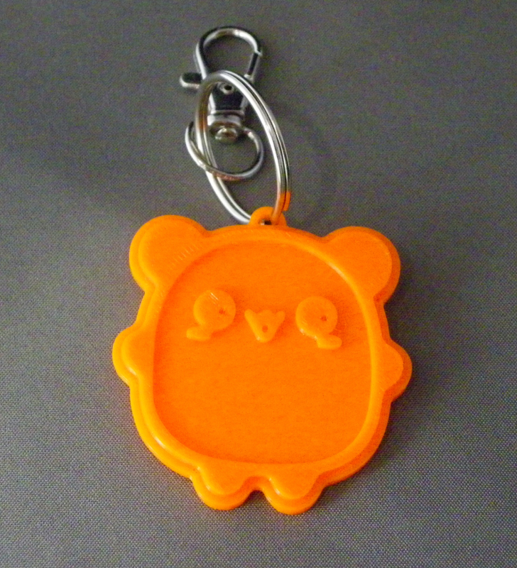 (image for) 3D Prints - Panda Sleutelhanger 2 - Zonnig Oranje (Sunny Orange)