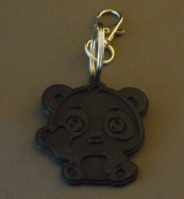 (image for) 3D Prints - Panda Sleutelhanger 3 - Zwart (Black)