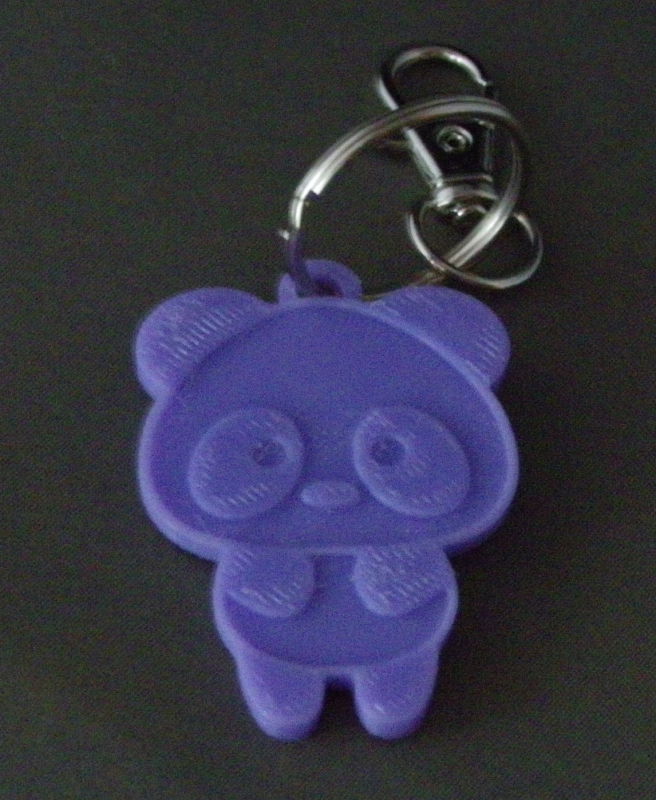 (image for) 3D Prints - Panda Sleutelhanger 4 - Paars (Purple)