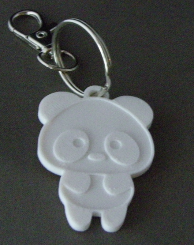 (image for) 3D Prints - Panda Sleutelhanger 4 - Wit (White)