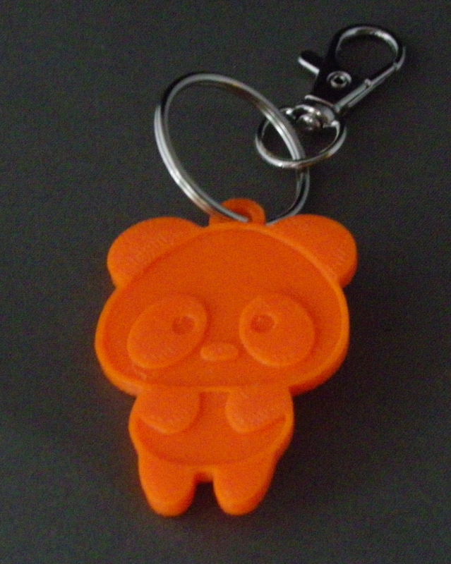 (image for) 3D Prints - Panda Sleutelhanger 4 - Zonnig Oranje (Sunny Orange)