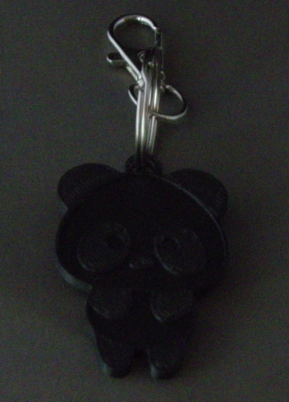 (image for) 3D Prints - Panda Sleutelhanger 4 - Zwart (Black)