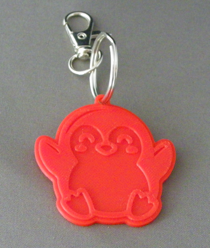 (image for) 3D Prints - Pinguïn Sleutelhanger 1 - Rood (Red)