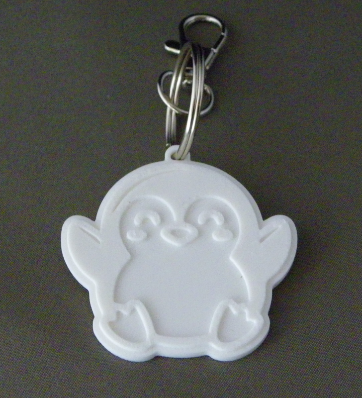 (image for) 3D Prints - Pinguïn Sleutelhanger 1 - Wit (White)