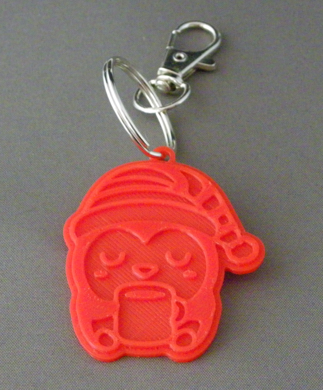 (image for) 3D Prints - Pinguïn Sleutelhanger 2 - Rood (Red)