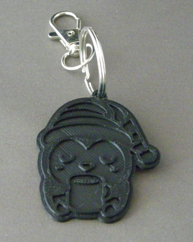 (image for) 3D Prints - Pinguïn Sleutelhanger 2 - Zwart (Black)