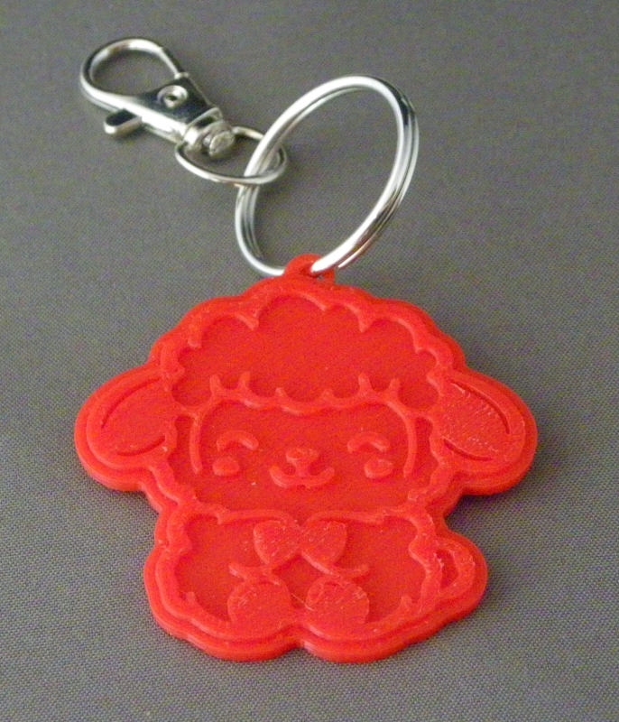 (image for) 3D Prints - Schaap Sleutelhanger 1 - Rood (Red)