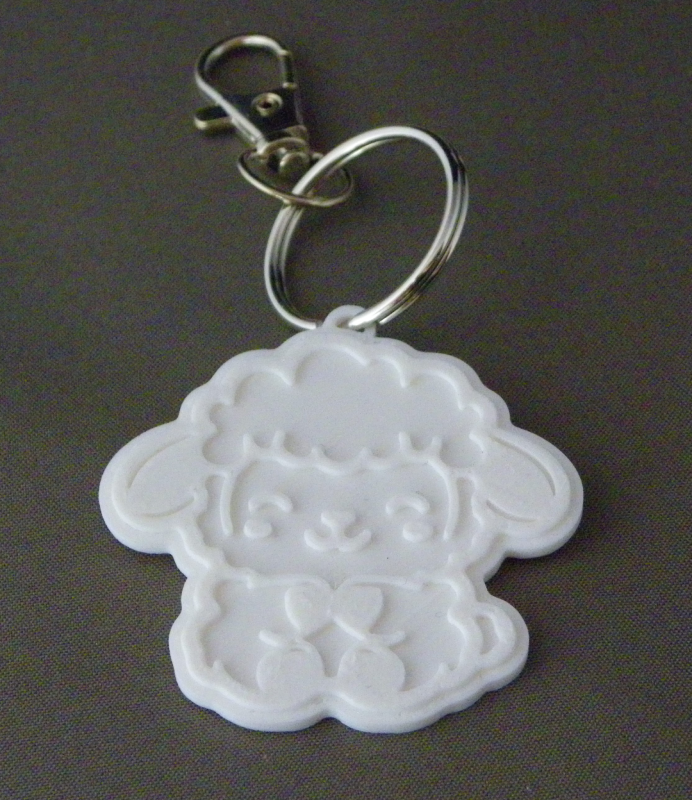 (image for) 3D Prints - Schaap Sleutelhanger 1 - Wit (White)