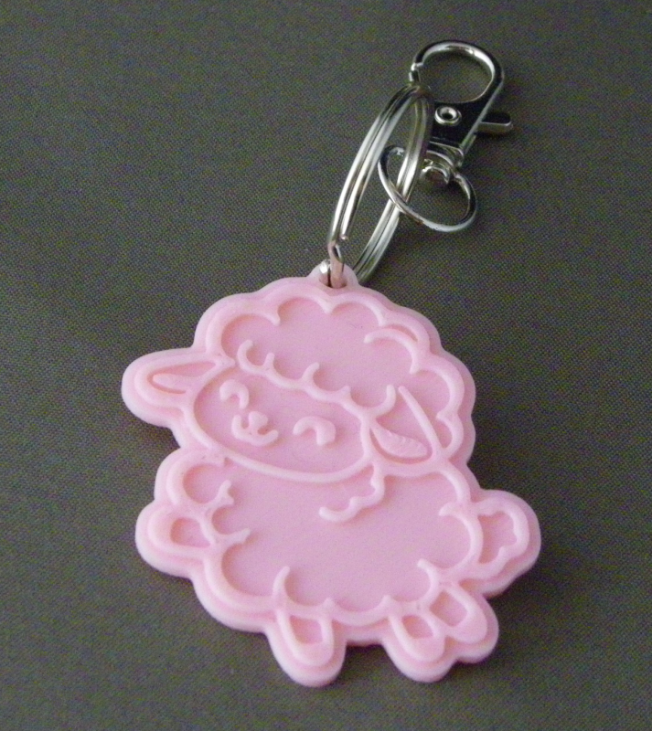 (image for) 3D Prints - Schaap Sleutelhanger 2 - Kersenroze (Sakura Pink)