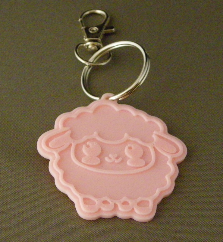 (image for) 3D Prints - Schaap Sleutelhanger 3 - Kersenroze (Sakura Pink)