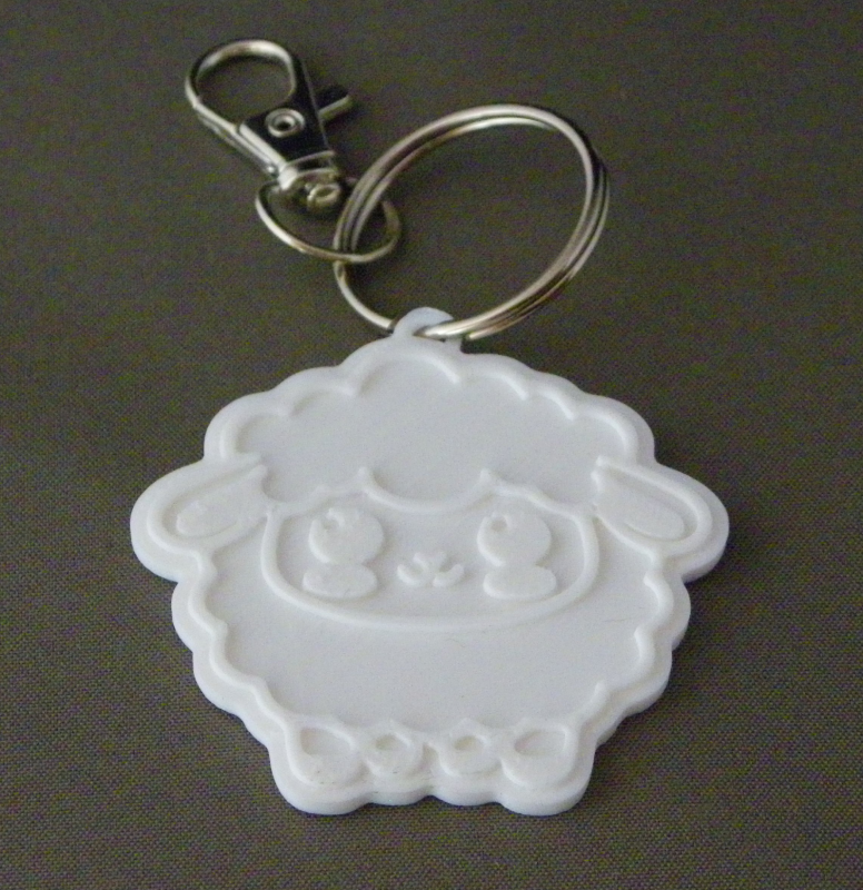 (image for) 3D Prints - Schaap Sleutelhanger 3 - Wit (White)