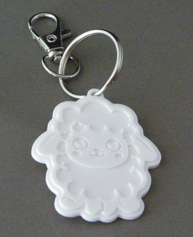 (image for) 3D Prints - Schaap Sleutelhanger 4 - Wit (White)