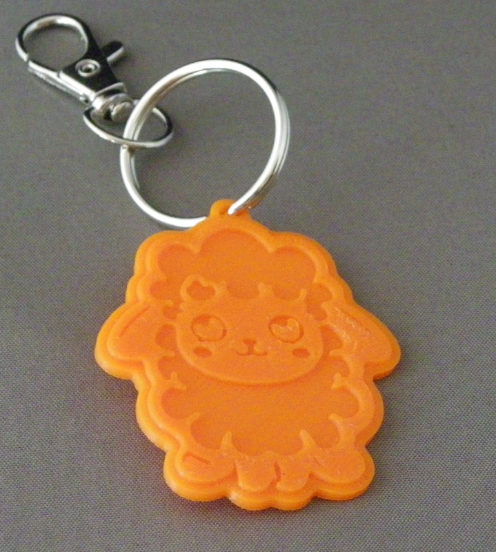 (image for) 3D Prints - Schaap Sleutelhanger 4 - Zonnig Oranje (Sunny Orange)