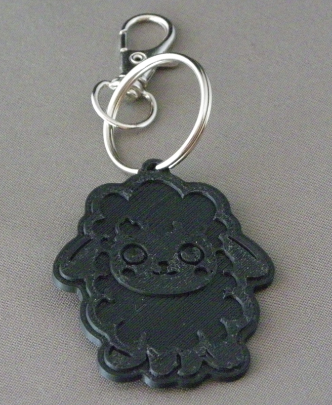 (image for) 3D Prints - Schaap Sleutelhanger 4 - Zwart (Black)