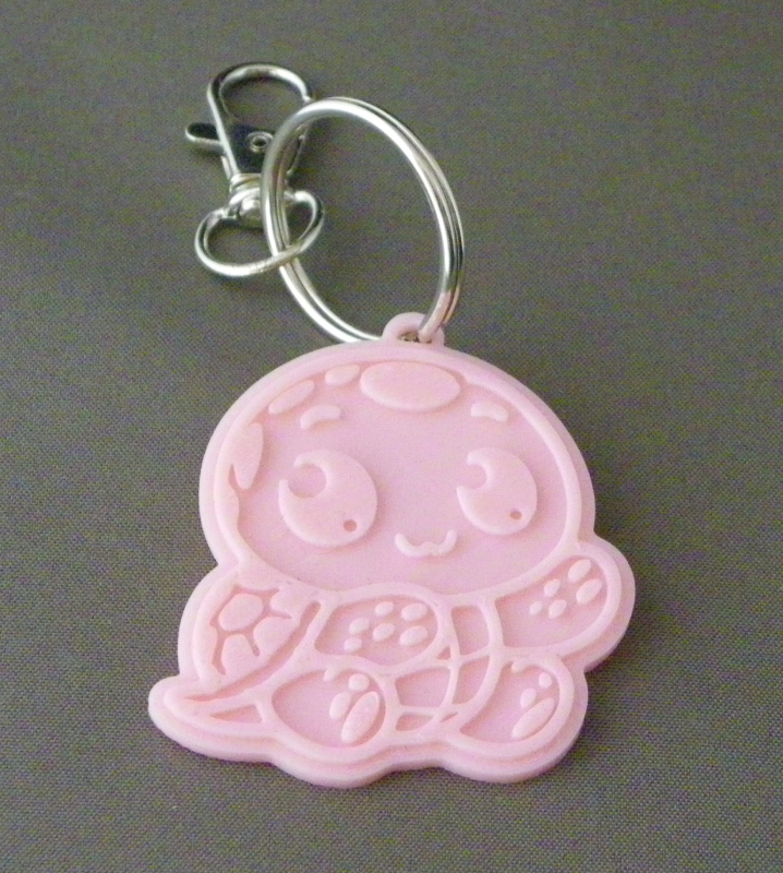 (image for) 3D Prints - Schildpad Sleutelhanger 1 - Kersenroze (Sakura Pink)