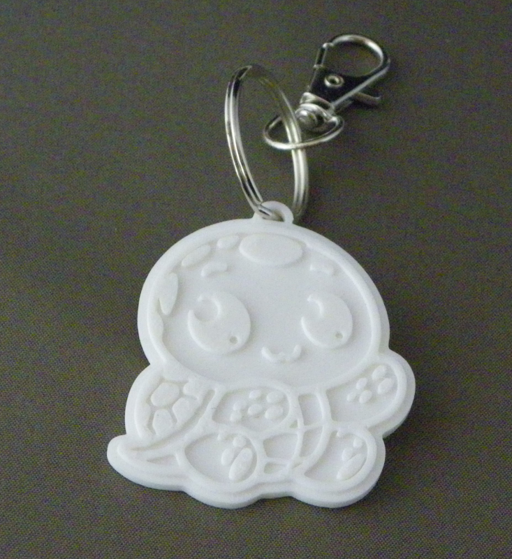 (image for) 3D Prints - Schildpad Sleutelhanger 1 - Wit (White)