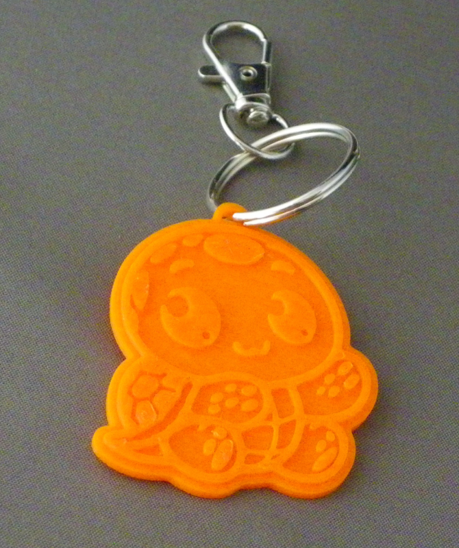 (image for) 3D Prints - Schildpad Sleutelhanger 1 - Zonnig Oranje (Sunny Orange)